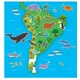 Книжка със стикери за многократна употреба Карта с животните по света  - 2