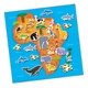Книжка със стикери за многократна употреба Карта с животните по света  - 3