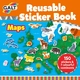 Книжка със стикери за многократна употреба Карта с животните по света  - 1