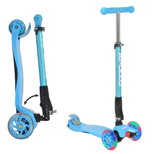 Тротинетка -триколка синя Kids Whiz със светещи колела  | P1421677