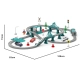 Детско влакче с 104 части в цвят мента и пътни знаци  - 3