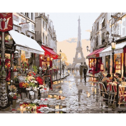 Рисуване по номера - Дъждовен Париж | P1424789