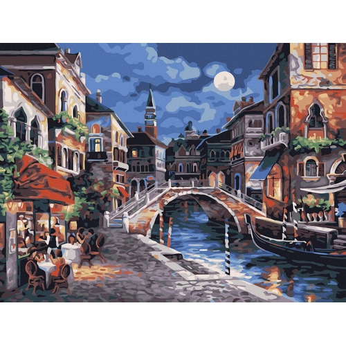 Рисуване по номера - Нощните светлини на Венеция | P1424830