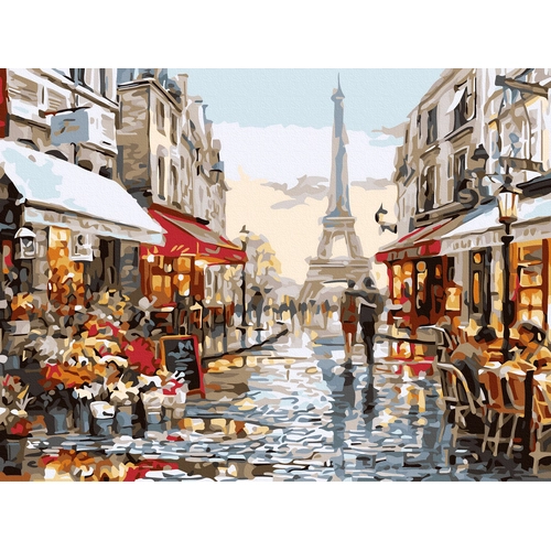 Рисуване по номера - Елегантна парижка улица | P1424834