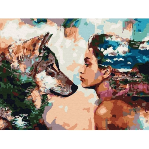 Рисуване по номера - Момичето и вълка | P1424842