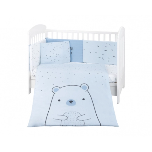 Бебешки спален комплект 6 части 60/120 Bear with me Blue | P1425004