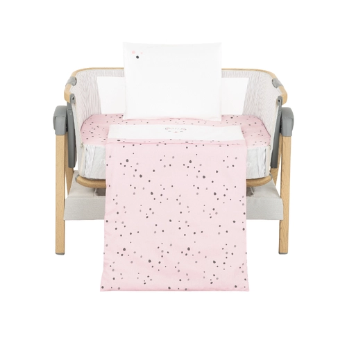 Спален комплект за мини-кошара 5ч Bear with me Pink | P1425050