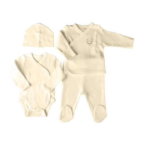 Kitikate Basic Комплект за недоносени бебета от 4 части, унисекс, екрю | P1433360