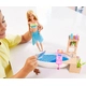 Barbie - Игрален комплект кукла вана с мехурчета   - 8