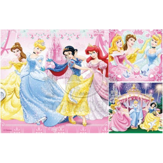 Пъзел 3в1 Принцесите на Дисни на бал Ravensburger Disney