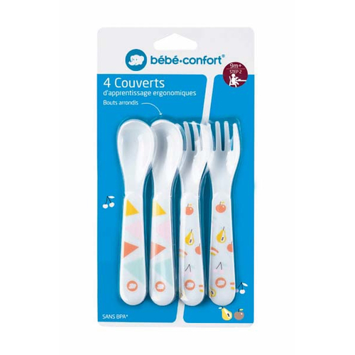 Bebe Confort Комплект от 4 броя пластмасови прибори за хранене Domino | P1434252