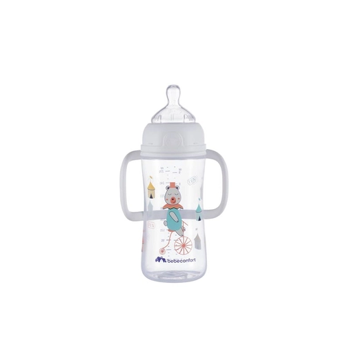 Bebe Confort Детска бутилка за хранене с дръжки 270ml - White | P1434826