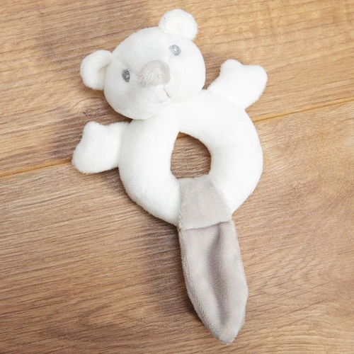 Bambino White plush Teddy bear rattle - Плюшена дрънкалка | P1434892