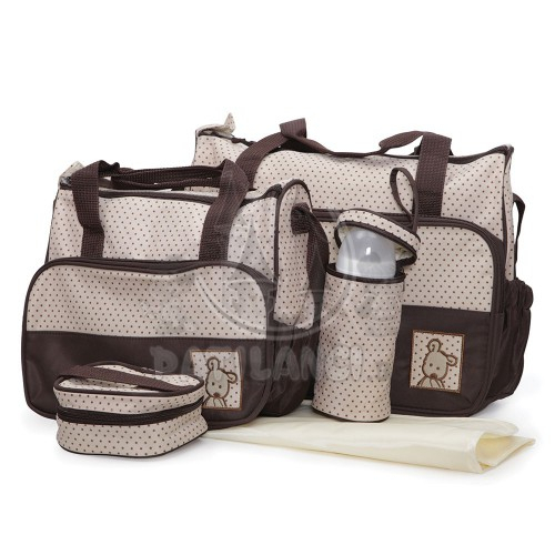 Комплект чанти за аксесоари Stella кафяв | P33212