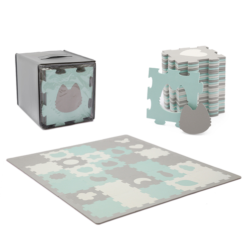 Мек пъзел с форми KinderKraft LUNO SHAPES, мента | P1435052