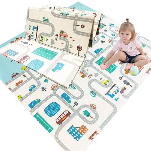 Двустранно детско килимче за игра - Градът и Гората 1.5 см | P1435058