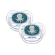 Bebe Confort Комплект от 2 физиологични залъгалки 0-6 месеца Blue Octopus  - 3