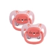 Bebe Confort 2бр. Двулицеви силиконови залъгалки 6-18m Minimalist Animals Pink  - 2