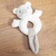 Bambino White plush Teddy bear rattle - Плюшена дрънкалка  - 2