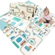 Двустранно детско килимче за игра - Градът и Гората 1.5 см  - 1