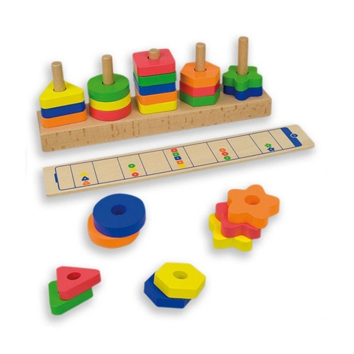 Дървена логическа игра Форми и цветове | P1437415
