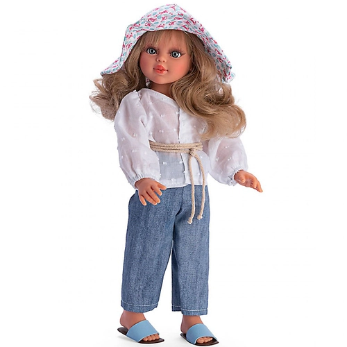 Кукла Сабрина, с дънков панталон и бяла блуза | P1437417