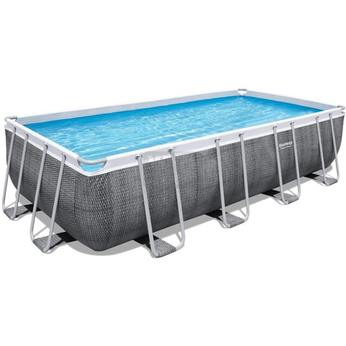 Сглобяем басейн Power Steel 549х274x122 см. сив ратан  | P1437488