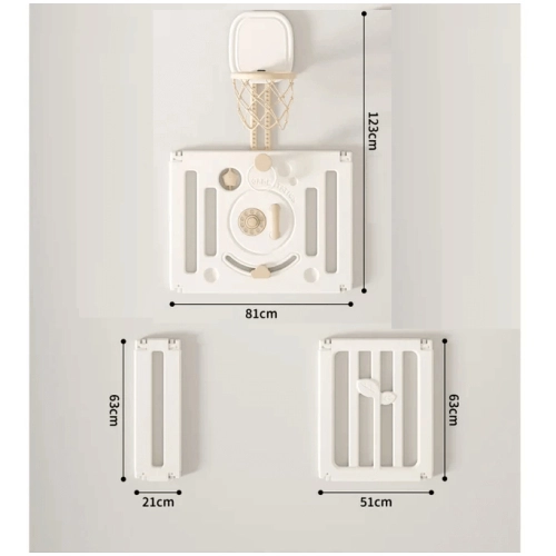 Бебешка здрава ограда Hotaru с баскетболен кош 150*180*63 см | SONNE1174 - 3