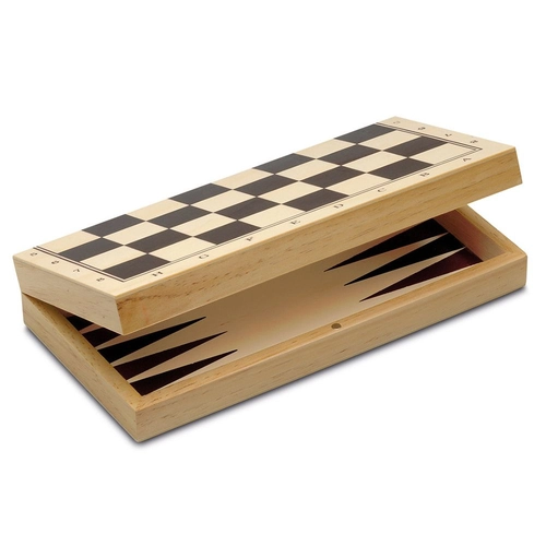 Дървена игра 3в1 Шах, табла и дама  - 3