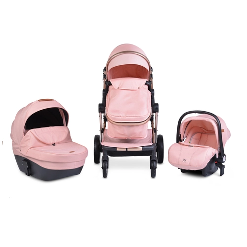 Комбинирана детска количка Polly 3в1 розов | P1438631