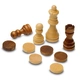 Дървена игра 3в1 Шах, табла и дама  - 5