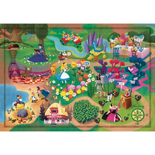 Пъзел Disney Story Maps Alice in Wonderland 1000ч. | P1439514