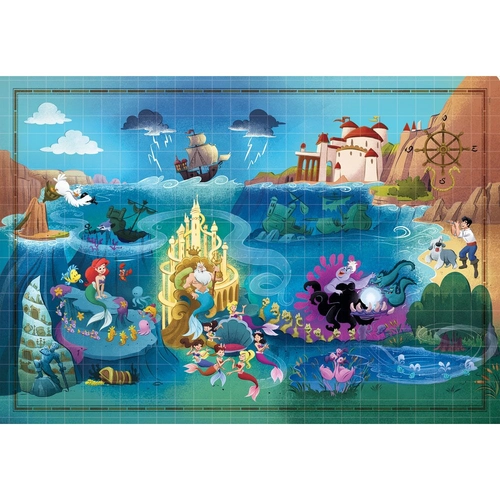 Пъзел Disney Story Maps The Little Mermaid 1000ч | P1439521