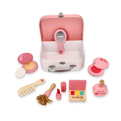 Розово куфарче с принадлежности за суетни малки дами  - 2
