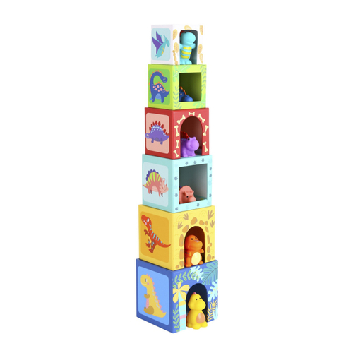 Кула от кубчета с фигури Динозаври | P1439809