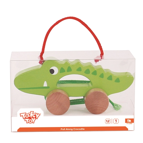 Дървена играчка за дърпане Крокодилче | P1439822
