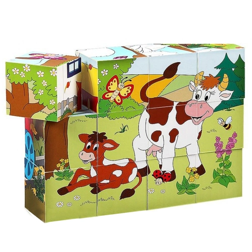 Кубчета с картинки Веселото влакче, животни и сезоните 4x3 | P1439937