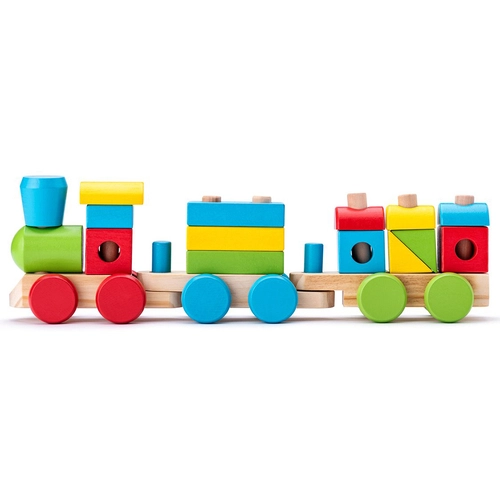 Дървен цветен дидактически влак | P1440045