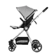 Комбинирана  детска количка 3 в 1 Allure Grey silver chrome  - 7