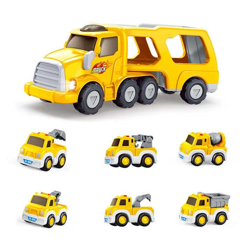 Детска камион с платформа и колички  - 4
