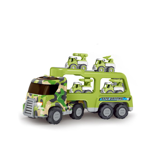 Детска играчка Мily, военен камион с колички, зелен | P10971340