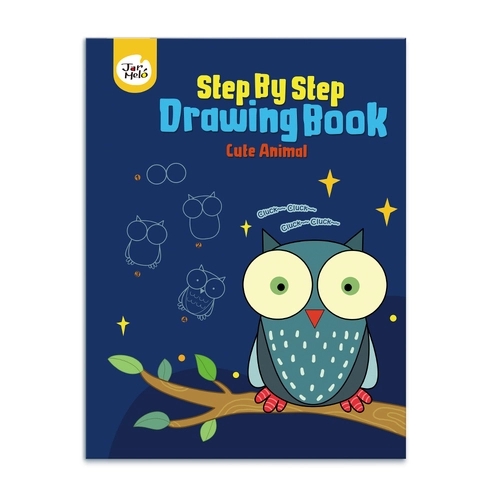Книжка за рисуване Сладки животни стъпка по стъпка  - 1