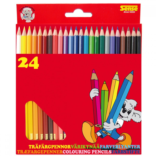 Комплект 24 броя детски цветни моливи | P1440474