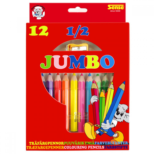 Цветни моливи 1/2 Джъмбо 12 бр. | P1440478