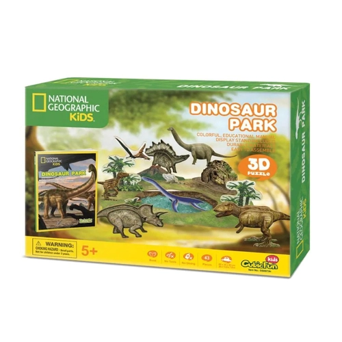 Забавен 3D пъзел Geographic Kids Динозаври  | PAT55
