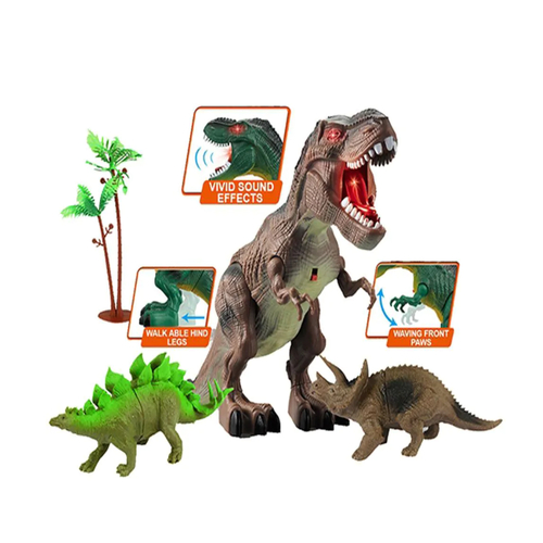Детска играчка Ходещ динозавър с две мини фигури Jurassic Dinosaur | PAT144