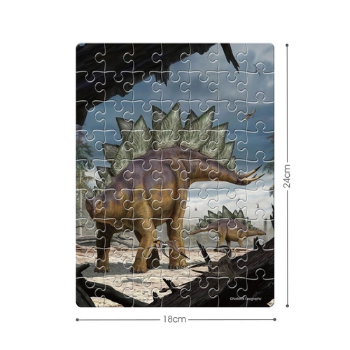 Детски пъзел в метална кутия National Geographic Kids Stegosaurus 63ч. 2в1  - 2