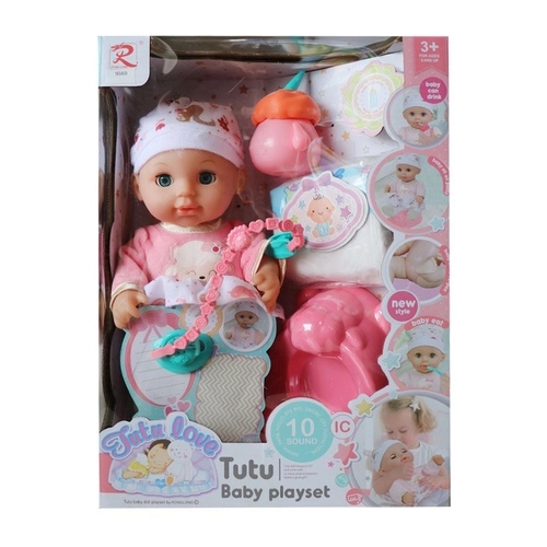 Детска играчка Кукла бебе 10 звука пишкащо с гърне  | PAT181