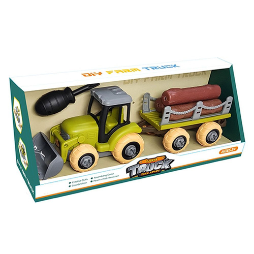 Детска играчка Farm Truck Трактор за сглобяване с Товарно Ремарке  | PAT192