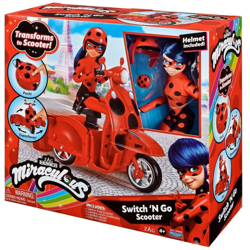 Детска играчка Playmates Miraculous Трансформиращ се скутер с Калинка | PAT203